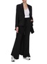 Figure View - Click To Enlarge - SACAI - Elongated hem double breasted blazer
