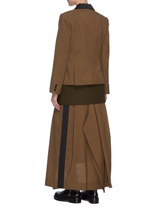 Back View - Click To Enlarge - SACAI - Elongated hem double breasted blazer
