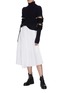 Figure View - Click To Enlarge - SACAI - Zip sleeve turtleneck rib knit top