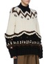 Detail View - Click To Enlarge - SACAI - Tribal turtleneck crochet knit sweater