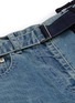  - SACAI - Contrast pleated side denim culotte pants