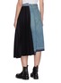 Back View - Click To Enlarge - SACAI - Contrast pleated side denim culotte pants