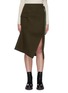 Main View - Click To Enlarge - SACAI - Slit twisted melton wool skirt