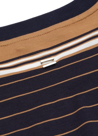  - EQUIL - Contrast stripe crewneck cotton T-shirt