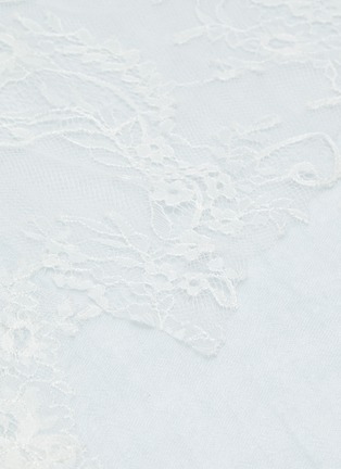 Detail View - Click To Enlarge - LANE'S - Floral lace wool silk blend scarf