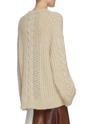Back View - Click To Enlarge - NANUSHKA - 'Arwan' chunky cable knit sweater