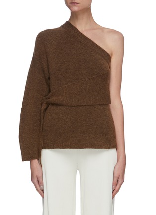 Main View - Click To Enlarge - NANUSHKA - 'Cleto' one shoulder knit sweater