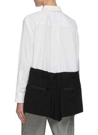 Back View - Click To Enlarge - SACAI - Tuxedo panelled shirt