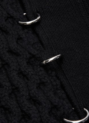  - SACAI - Metal ring cutout slit asymmetric sweater