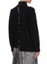 Back View - Click To Enlarge - SACAI - Metal ring cutout slit asymmetric sweater