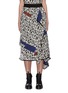 Main View - Click To Enlarge - SACAI - x Alexander Girard slogan print asymmetric hem midi skirt