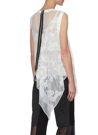 Back View - Click To Enlarge - SACAI - Bandana lace asymmetric hem sleeveless top