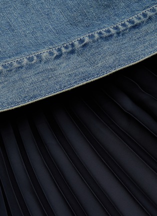  - SACAI - Nylon pleated back hybrid denim jacket