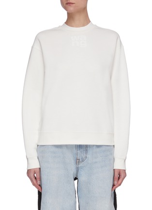 Main View - Click To Enlarge - T BY ALEXANDER WANG - Foundation Terry' logo print sweatshirt