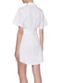 Back View - Click To Enlarge - T BY ALEXANDER WANG - Twist detail poplin cotton mini shirt dress