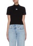 Main View - Click To Enlarge - T BY ALEXANDER WANG - Mock neck logo patch T-shirt