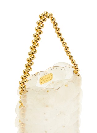 Detail View - Click To Enlarge - VANINA - Cassie Noisette beaded top handle shell bag