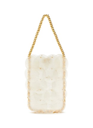 Main View - Click To Enlarge - VANINA - Cassie Noisette beaded top handle shell bag