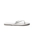 Main View - Click To Enlarge - TKEES - Metallics leather flip flops