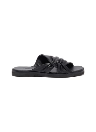 Main View - Click To Enlarge - VINCE - Marli knotted leather flat sandals