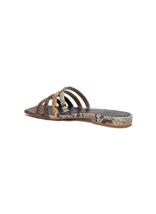  - VINCE - Zahara' 4-band snake embossed square toeleather sandals