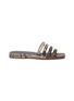 Main View - Click To Enlarge - VINCE - Zahara' 4-band snake embossed square toeleather sandals