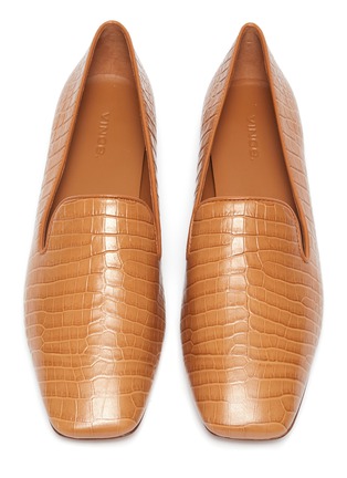 Detail View - Click To Enlarge - VINCE - Clark' croc embossedleather square toe loafers