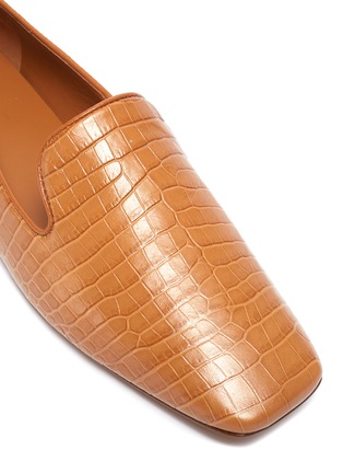 Detail View - Click To Enlarge - VINCE - Clark' croc embossedleather square toe loafers