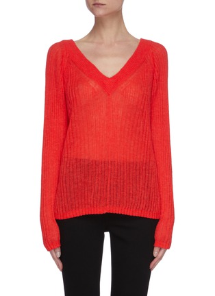 Main View - Click To Enlarge - HELMUT LANG - Double V knit sweater