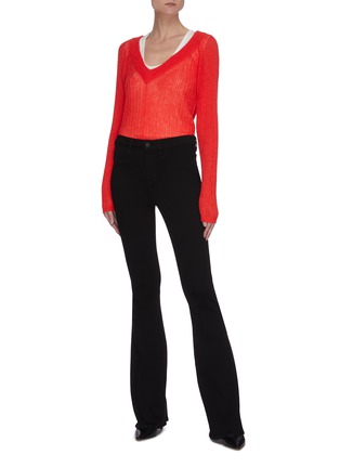 Figure View - Click To Enlarge - HELMUT LANG - Double V knit sweater