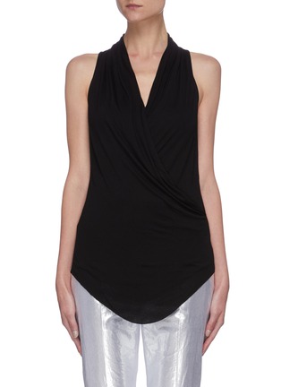Main View - Click To Enlarge - HELMUT LANG - Sleeveless overlap top