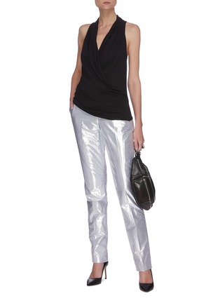Figure View - Click To Enlarge - HELMUT LANG - Sleeveless overlap top