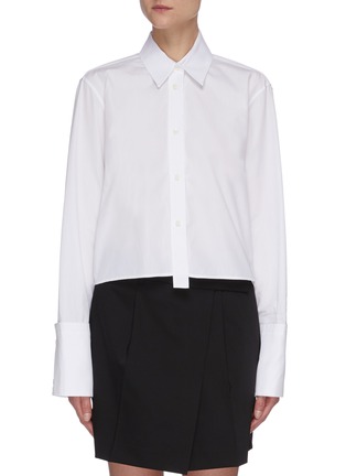 Main View - Click To Enlarge - HELMUT LANG - Double cuff cropped shirt