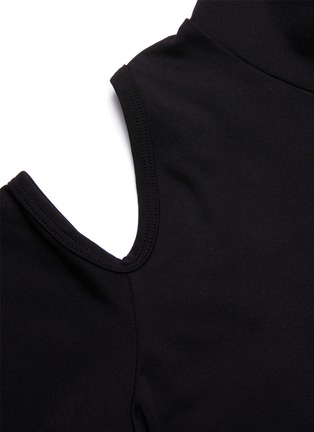 Detail View - Click To Enlarge - HELMUT LANG - Asymmetric back cut out mock neck dress