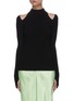Main View - Click To Enlarge - HELMUT LANG - Shoulder cut out rib knit sweater