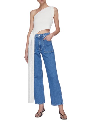 Figure View - Click To Enlarge - HELMUT LANG - 'Factory' pocket high waist jeans