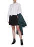 Figure View - Click To Enlarge - HELMUT LANG - High waist wrap mini skirt