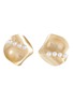 Main View - Click To Enlarge - OLIVIA YAO - Freshwater pearl gold plated scallop stud clip earrings