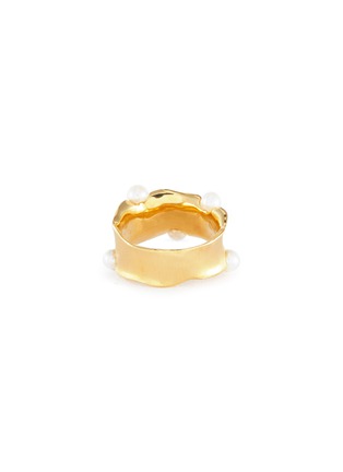 Back View - Click To Enlarge - OLIVIA YAO - Freshwater pearls 18k gold plated reef ring