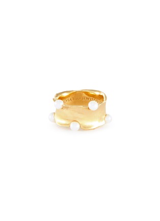 Main View - Click To Enlarge - OLIVIA YAO - Freshwater pearls 18k gold plated reef ring