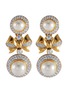 Main View - Click To Enlarge - LANE CRAWFORD VINTAGE ACCESSORIES - 'Nina Ricci' diamanté large pearl drop earrings