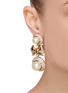 Figure View - Click To Enlarge - LANE CRAWFORD VINTAGE ACCESSORIES - 'Nina Ricci' diamanté large pearl drop earrings
