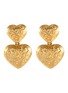 Main View - Click To Enlarge - LANE CRAWFORD VINTAGE ACCESSORIES - Heart drop 14k gold earrings