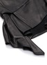Detail View - Click To Enlarge - ALEXANDER WANG - Deconstructed ruffle hem leather mini skirt