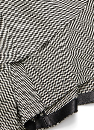 Detail View - Click To Enlarge - ALEXANDER WANG - Deconstructed asymmetric houndstooth mini skirt