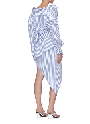 Back View - Click To Enlarge - ALEXANDER WANG - Deconstructed stripe shirt dress