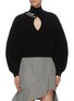 Main View - Click To Enlarge - ALEXANDER WANG - Chain embellished keyhole crop top