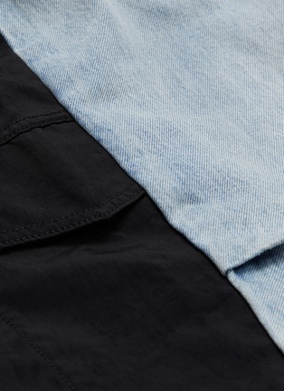  - ALEXANDER WANG - Light wash contrast panelled cargo jeans