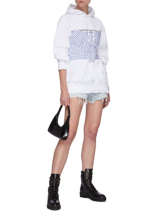 Figure View - Click To Enlarge - ALEXANDER WANG - Tucked bustier stripe cami top