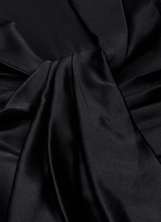 Detail View - Click To Enlarge - ALEXANDER WANG - Lace trim drape dress